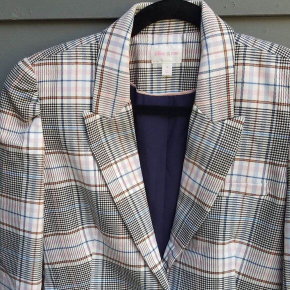 NWT!! Riley & Rae Multi Color Plaid Blazer Size 8 - Picture 10 of 11